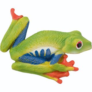 Obrázek z Magnet žába listovnice červenooká polyresin 